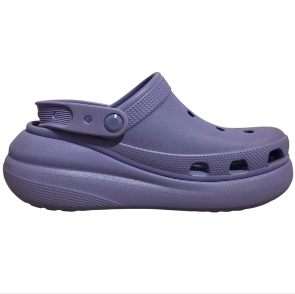 Crocs Classic Mega Crush Purple Slip On Rubber Platform Clog Women's Size 7 - Picture 4 of 8